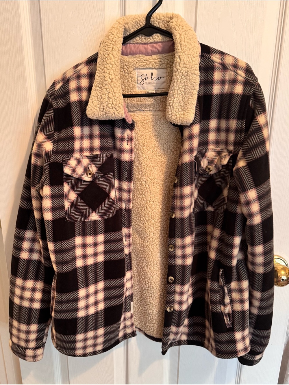 Soho Threads Sherpa Lined Shacket